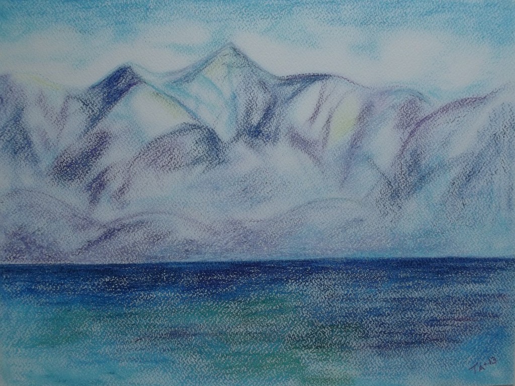 Mountain Elijah, painting by Taruna