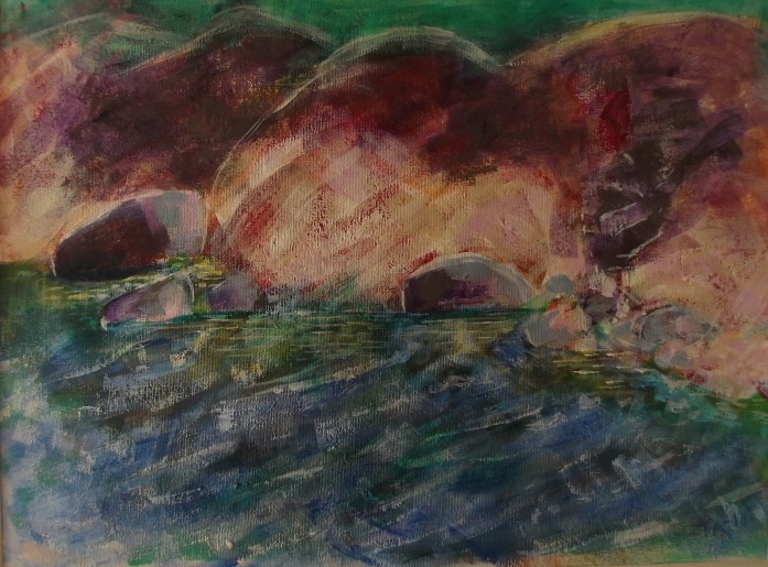 Cliffs, painting by Taruna